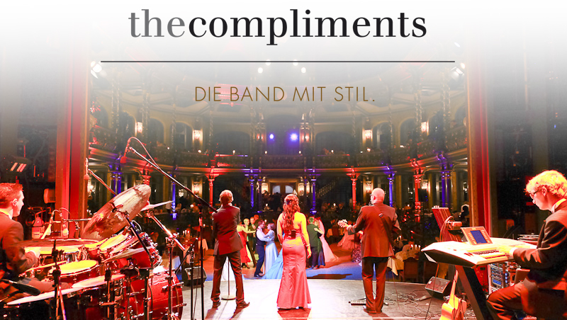 Bild von der Webseite von The Compliments - Band mit Stil